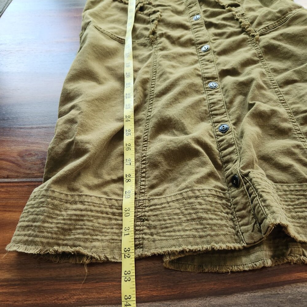 Pilcro Anthropologie Brown Button Down Dress Medium Super Soft Comfortable - Picture 11 of 11
